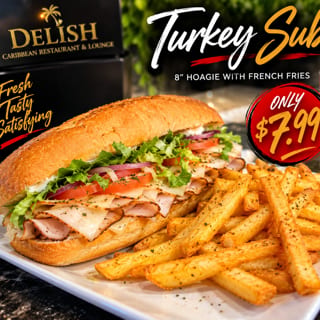 Turkey Sandwich And Fries 