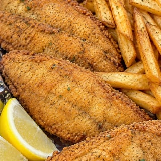 Fried Tilapia & Fries Or Plantains